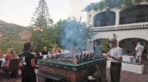 Barbacoa cena flamenco