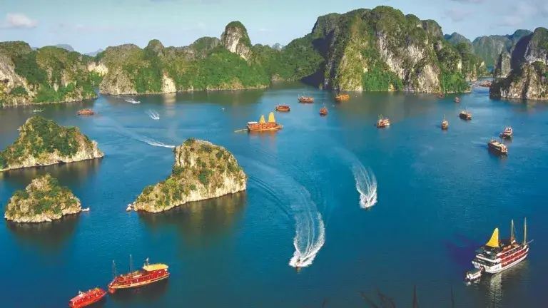Halong bay overview barcos