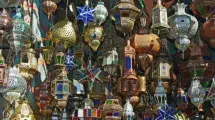 Marruecos bazar zoco lamparas