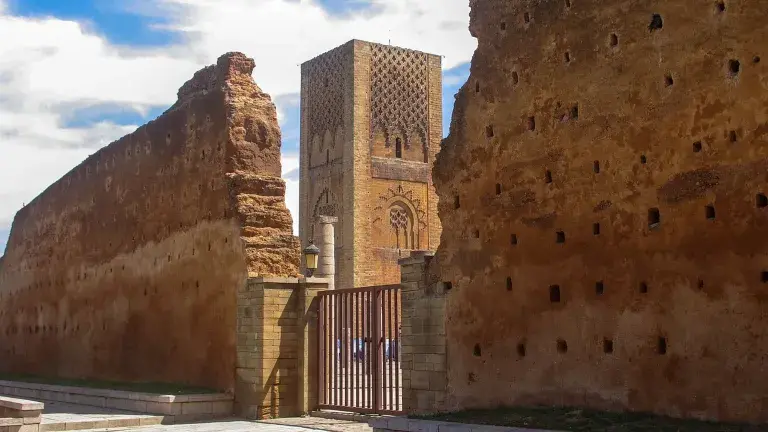 monument to the tower hassan morocco